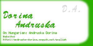 dorina andruska business card